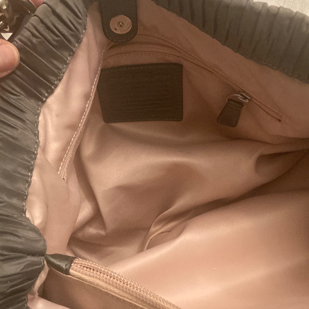 Genuine Vintage Coach Ashley Gathered Satin Satchel  HOBO Handbag - Picture 13 of 17